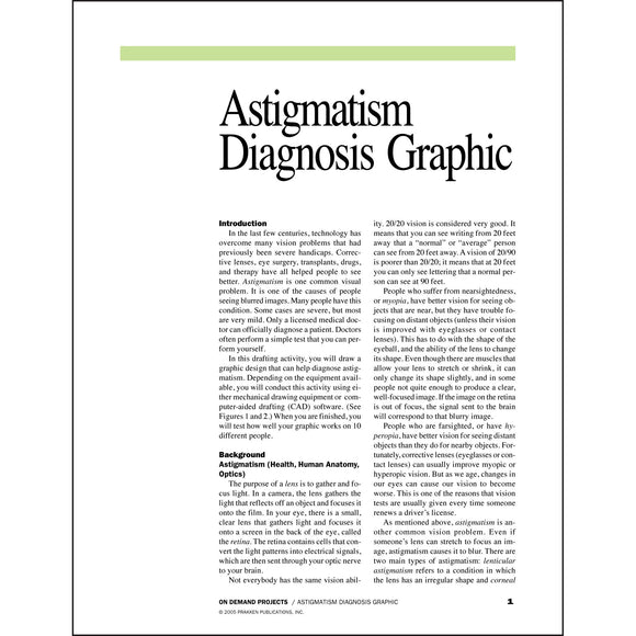 Astigmatism Diagnosis Graphic Classroom Project pdf first page