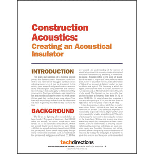 Construction Acoustics: Creating an Acoustical Insulator Classroom Project pdf first page