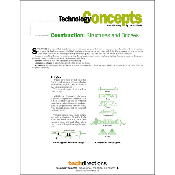 Construction: Structures and Bridges Classroom Project pdf first page