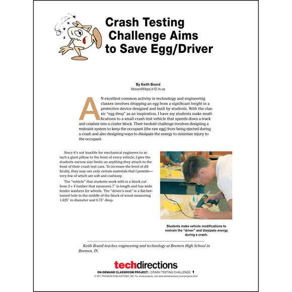 Crash Testing Challenge Aims to Save Egg/Driver Classroom Project pdf first page