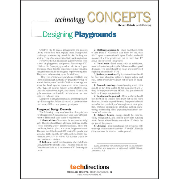 Designing Playgrounds Classroom Project pdf first page