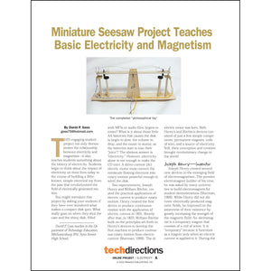 Miniature Seesaw Project Teaches Basic Electricity and Magnetism pdf first page