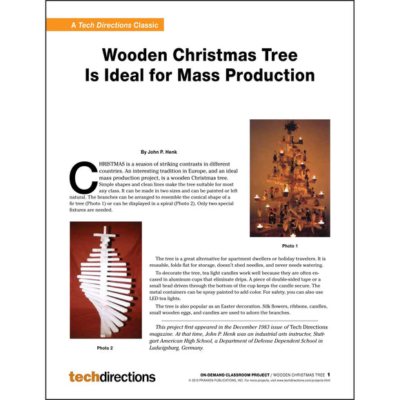 Wooden Christmas Tree Is Ideal for Mass Production Classroom Project pdf first page
