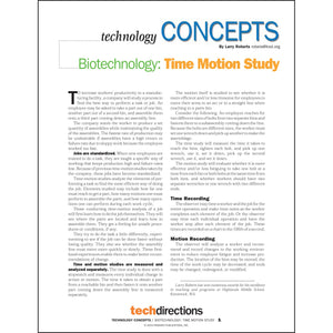 Biotechnology: Time-Motion Study Classroom Project pdf first page