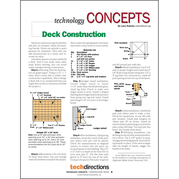 Deck Construction Classroom Project pdf first page
