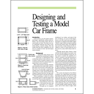 Designing and Testing a Model Car Frame Classroom Project pdf first page