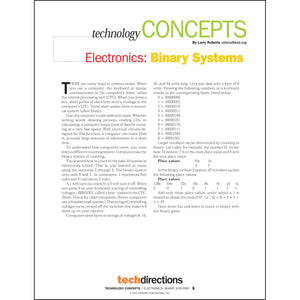 Electronics: Binary Systems Classroom Project pdf first page