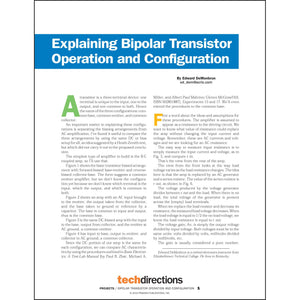 Explaining Bipolar Transistor Operation and Configuration Classroom Project pdf first page