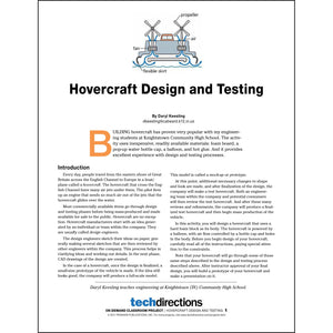 Hovercraft Design and Testing Classroom Project pdf first page
