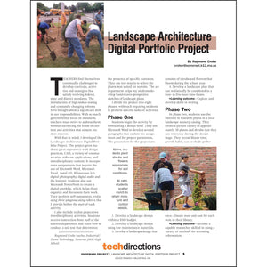 Landscape Architecture Digital Portfolio Classroom Project pdf first page
