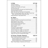 Machinists' Ready Reference, 10th edition, Contents page 2
