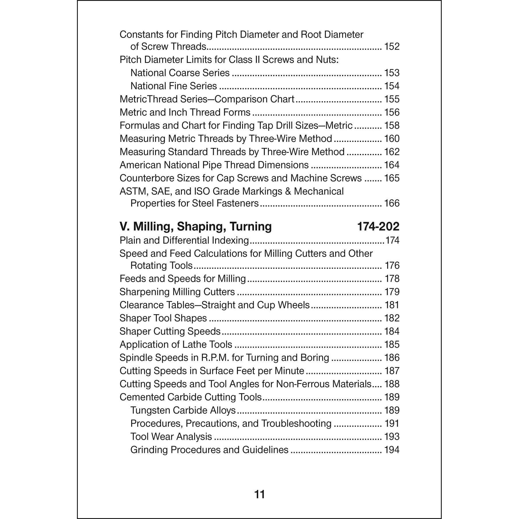 Machining Reference Guide Machinists' Ready Reference, 10th edition – Tech Directions Books & Media