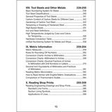 Machinists' Ready Reference, 10th edition, Contents page 5