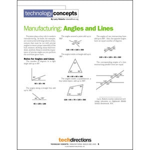 Manufacturing: Angles and Lines Classroom Project pdf first page