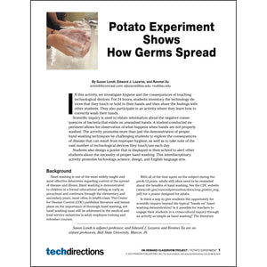 Potato Experiment Shows How Germs Spread Classroom Project pdf first page