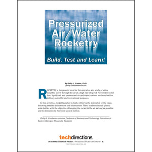 Pressurized Air/Water Rocketry—Build, Test, and Learn! Classroom Project pdf first page