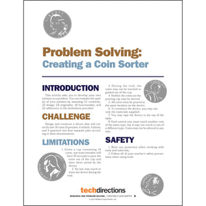 Problem Solving—Creating a Coin Sorter Classroom Project pdf first page