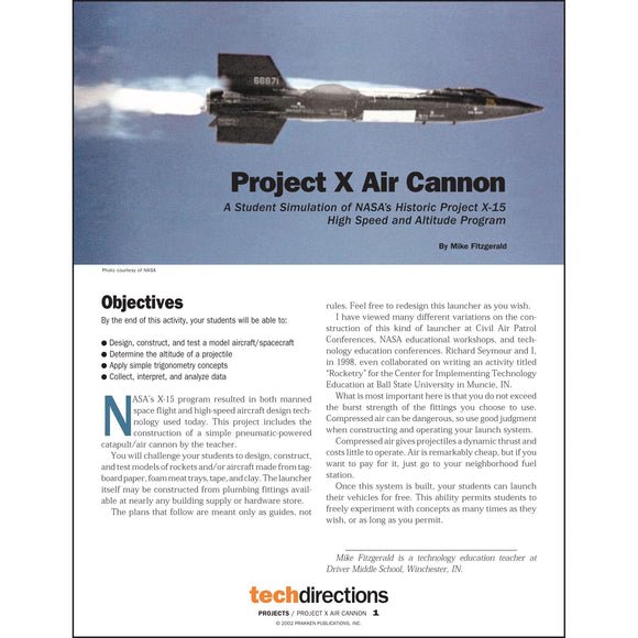Project X Air Cannon Classroom Project pdf first page