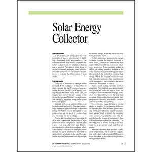 Solar Energy Collector Classroom Project pdf first page