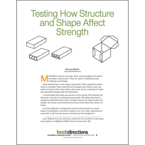 Testing How Structure and Shape Affect Strength Classroom Project pdf