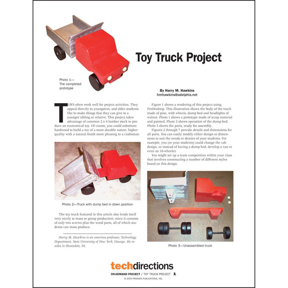 Toy Truck Classroom Project pdf first page
