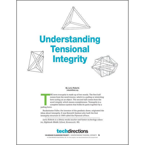 Understanding Tensional Integrity Classroom Project pdf first page
