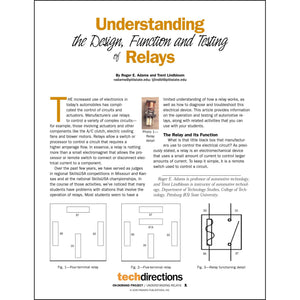 Understanding the Design, Function, and Testing of Relays Classroom Project pdf first page
