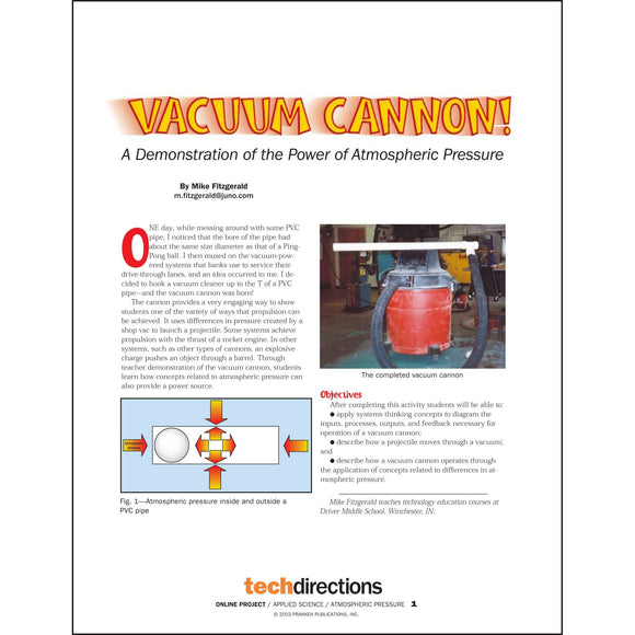 Vacuum Cannon Classroom Project pdf first page