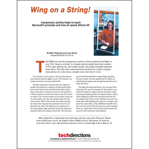 Wing on a String--Teach Bernoulli's Principle Classroom Project pdf first page