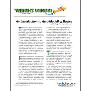 Wright Wings: An Introduction to Aero-Modeling Basics Classroom Project pdf