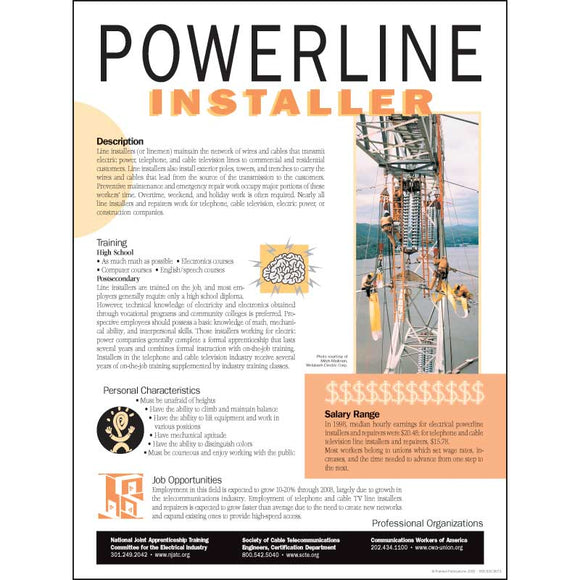 Powerline Installer Career Poster